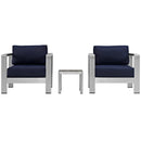 Shore 3 Piece Outdoor Patio Aluminum Set by Modway by HouseOfZazla