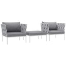 Harmony 3-Piece Outdoor Patio Aluminum Sectional Sofa Set by Modway by HouseOfZazla
