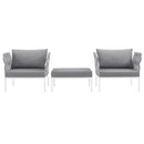 Harmony 3-Piece Outdoor Patio Aluminum Sectional Sofa Set by Modway by HouseOfZazla