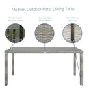 Aura 68" Outdoor Patio Wicker Rattan Dining Table by Modway by HouseOfZazla