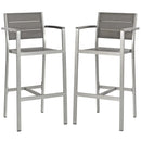 Shore Outdoor Patio Aluminum Bar Stool Set of 2 by Modway by HouseOfZazla