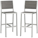 Shore Outdoor Patio Aluminum Armless Bar Stool Set of 2 by Modway by HouseOfZazla