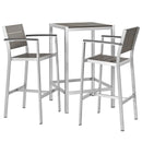 Shore 3 Piece Outdoor Patio Aluminum Pub Set by Modway by HouseOfZazla