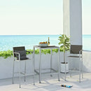Shore 3 Piece Outdoor Patio Aluminum Pub Set by Modway by HouseOfZazla