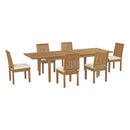 Marina 7 Piece Outdoor Patio Teak Dining Set by Modway by HouseOfZazla