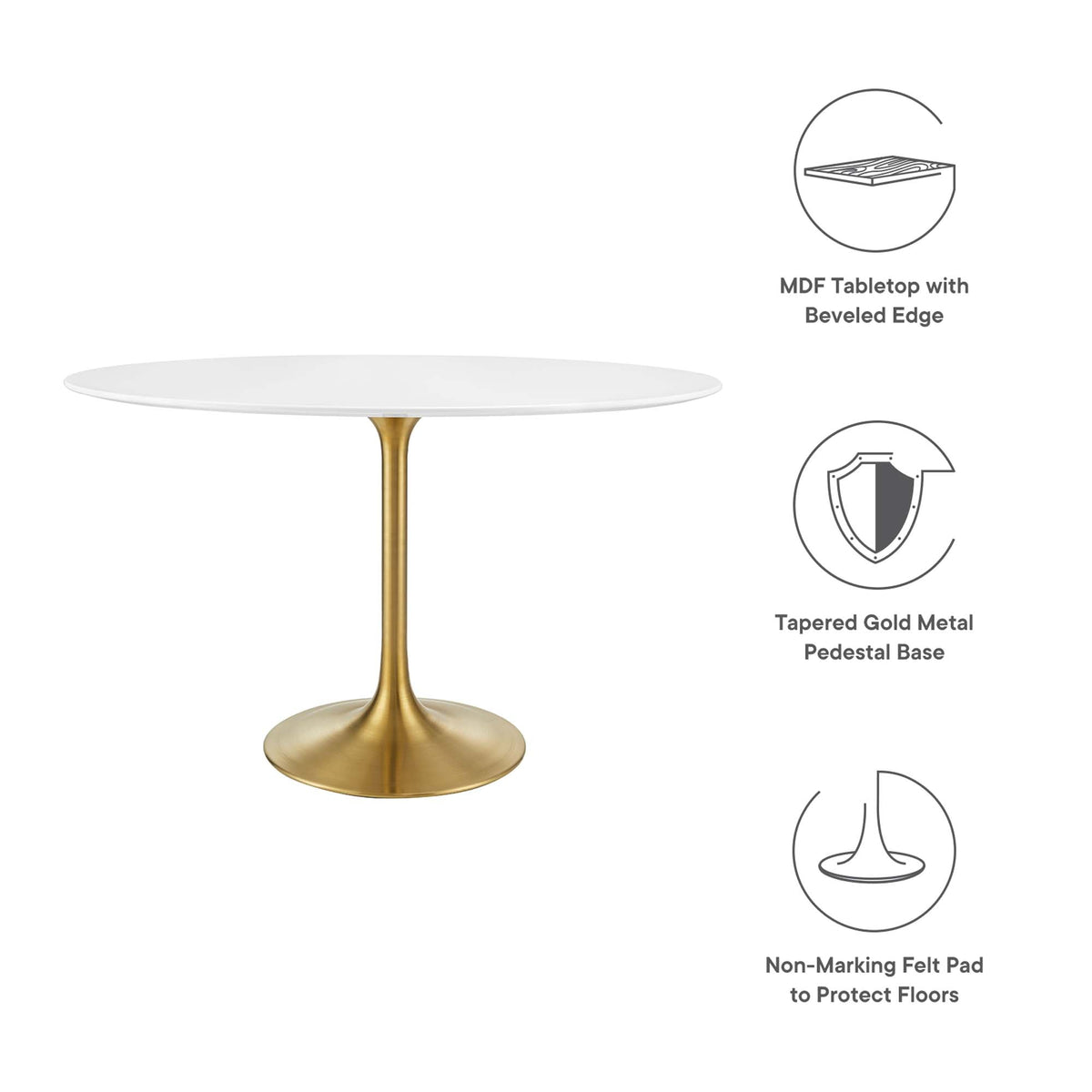 Lippa 48" Oval Wood Dining Table by Modway - EEI-3215, photo 2 of 7