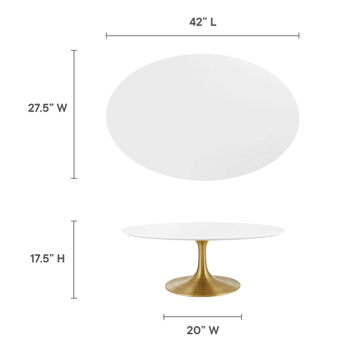 Lippa Oval Wood Coffee Table by Modway, photo 9 of 36