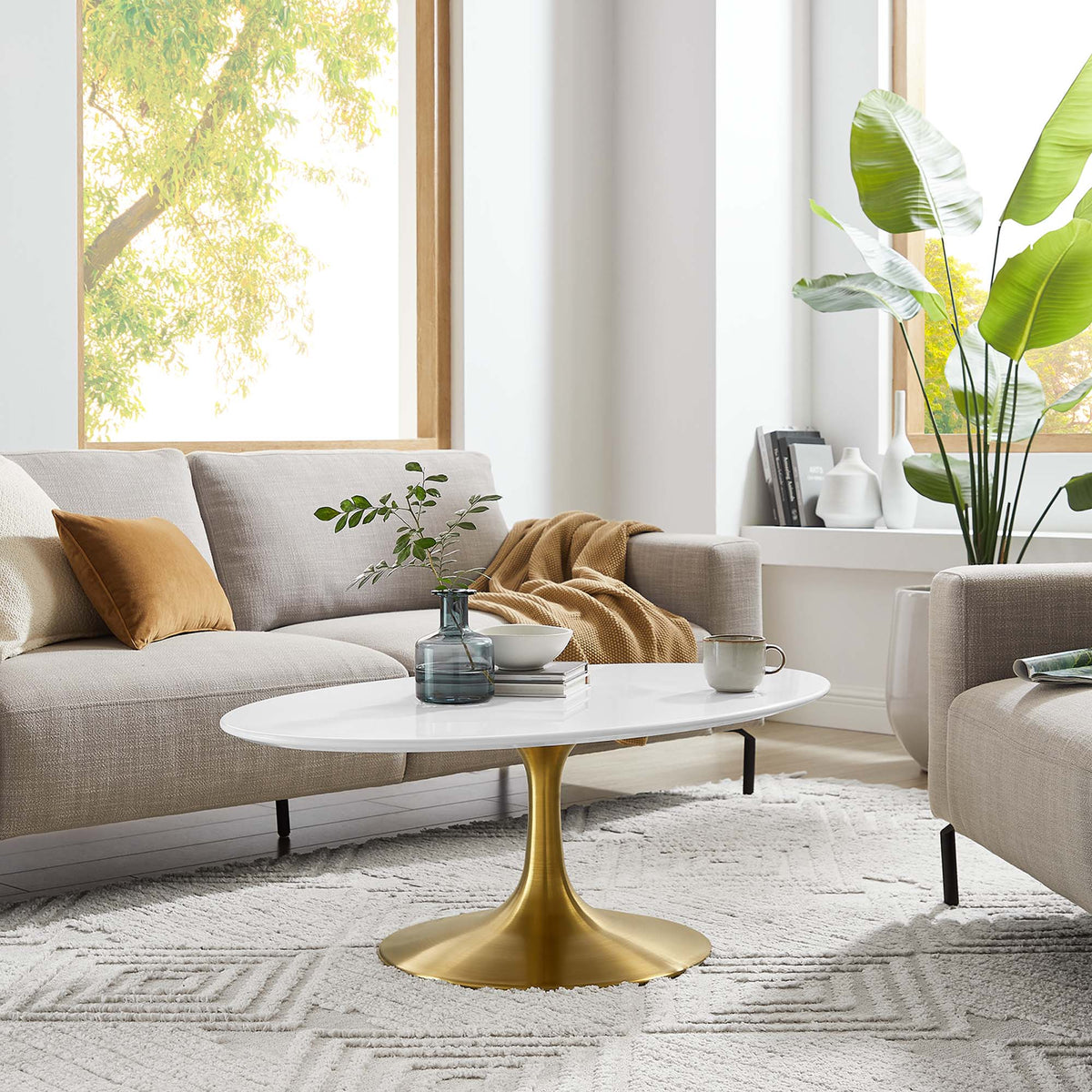 Lippa Oval Wood Coffee Table by Modway, photo 13 of 36