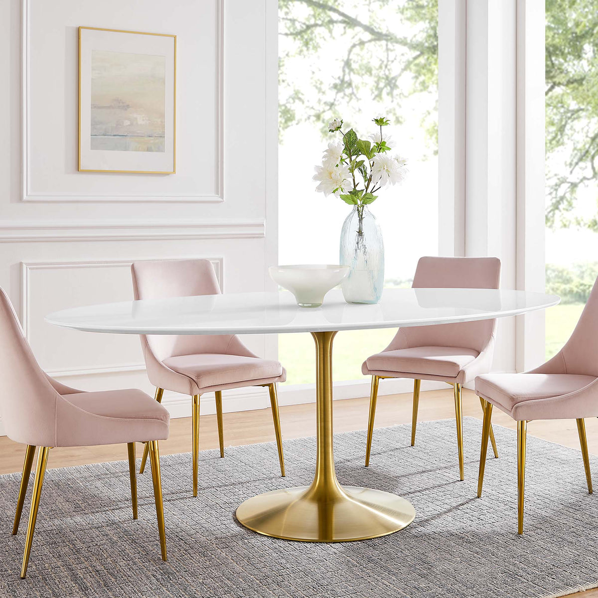 Lippa 78" Oval Wood Dining Table by Modway - EEI-3255, photo 6 of 7