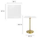 Lippa 28" Square Wood Bar Table by Modway by HouseOfZazla
