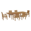 Marina 7 Piece Outdoor Patio Teak Dining Set by Modway by HouseOfZazla