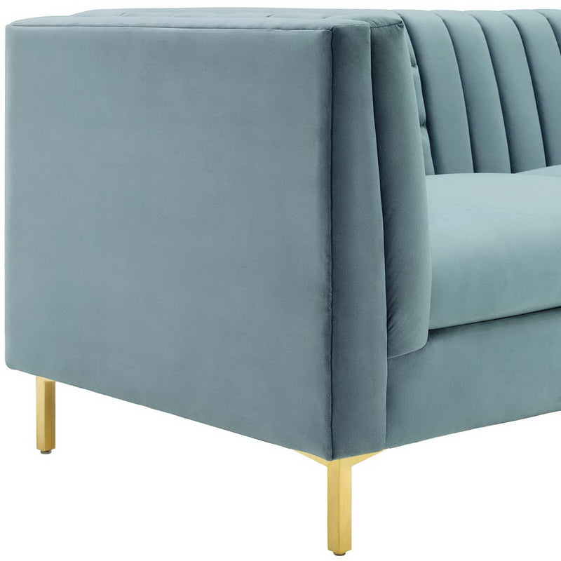 Ingenuity Channel Tufted Performance Velvet Sofa by Modway, photo 5 of 6