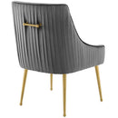 Discern Pleated Back Upholstered Performance Velvet Dining Chair by Modway by HouseOfZazla