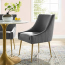 Discern Pleated Back Upholstered Performance Velvet Dining Chair by Modway by HouseOfZazla
