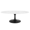 Lippa 48" Oval Faux Marble Coffee Table by Modway by HouseOfZazla
