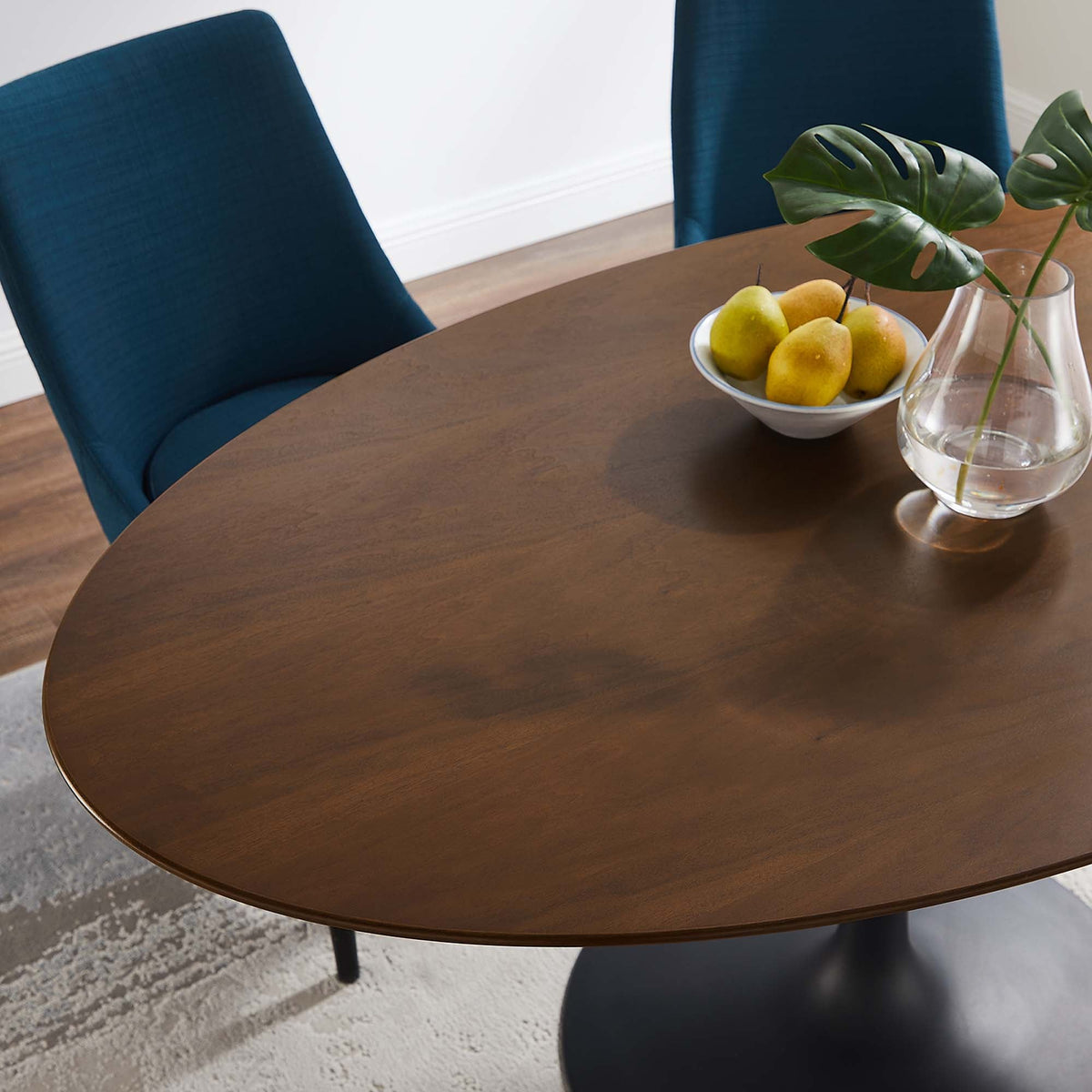 Lippa Oval Walnut Wood Dining Table by Modway, photo 7 of 14