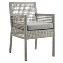 Aura Outdoor Patio Wicker Rattan Dining Armchair Set of 2 by HouseOfZazla