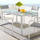 Raleigh 59" Outdoor Patio Aluminum Dining Table by Modway by HouseOfZazla