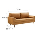 Valour Tufted Vegan Leather Sofa by Modway
