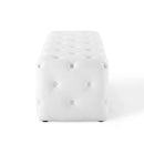 Amour 48" Tufted Button Faux Leather Entryway Bench by HouseOfZazla