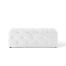 Amour 48" Tufted Button Faux Leather Entryway Bench by HouseOfZazla