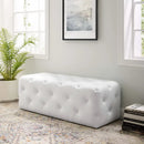 Amour 48" Tufted Button Faux Leather Entryway Bench by HouseOfZazla