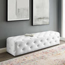 Amour 72" Tufted Button Entryway Faux Leather Bench by Modway by HouseOfZazla