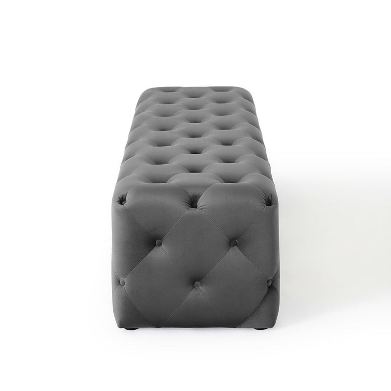 Amour 72" Tufted Button Entryway Performance Velvet Bench by Modway, photo 2 of 7