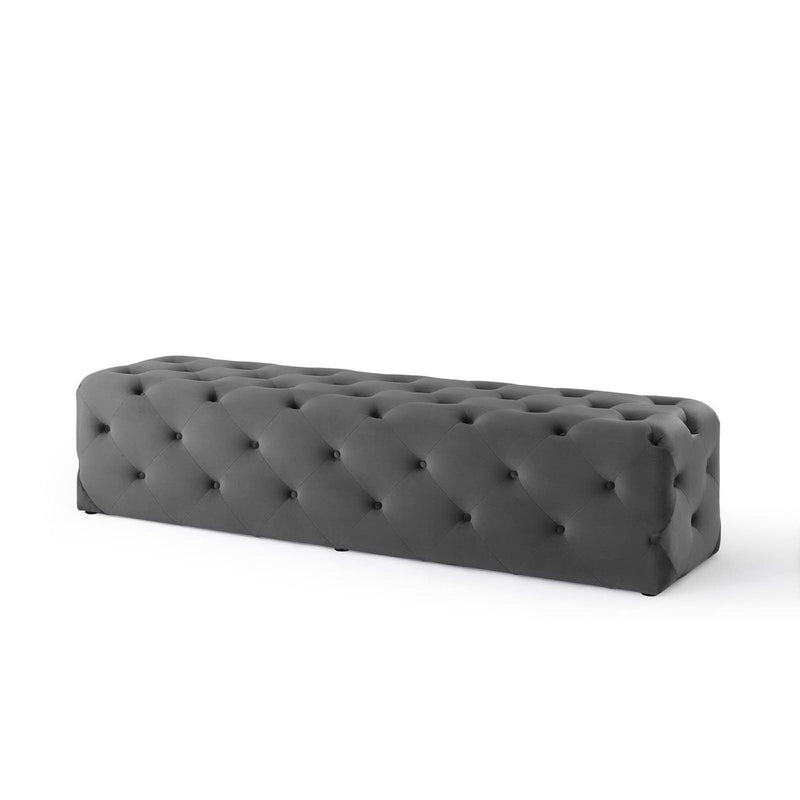 Amour 72" Tufted Button Entryway Performance Velvet Bench by Modway, photo 3 of 7
