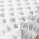 Amour Tufted Button Large Square Faux Leather Ottoman by Modway by HouseOfZazla