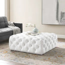 Amour Tufted Button Large Square Faux Leather Ottoman by Modway by HouseOfZazla