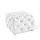 Amour Tufted Button Square Faux Leather Ottoman by Modway by HouseOfZazla