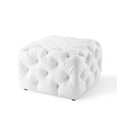 Amour Tufted Button Square Faux Leather Ottoman by Modway by HouseOfZazla