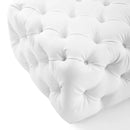 Amour Tufted Button Square Faux Leather Ottoman by Modway by HouseOfZazla