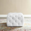 Amour Tufted Button Square Faux Leather Ottoman by Modway by HouseOfZazla