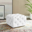 Amour Tufted Button Square Faux Leather Ottoman by Modway by HouseOfZazla