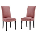 Parcel Performance Velvet Dining Side Chairs Set of 2 by Modway by HouseOfZazla