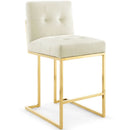 Privy Gold Stainless Steel Performance Velvet Counter Stool by Modway by HouseOfZazla