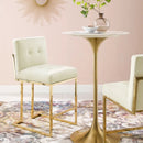 Privy Gold Stainless Steel Performance Velvet Counter Stool by Modway by HouseOfZazla