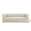 Reflection Channel Tufted Upholstered Fabric Sofa by HouseOfZazla