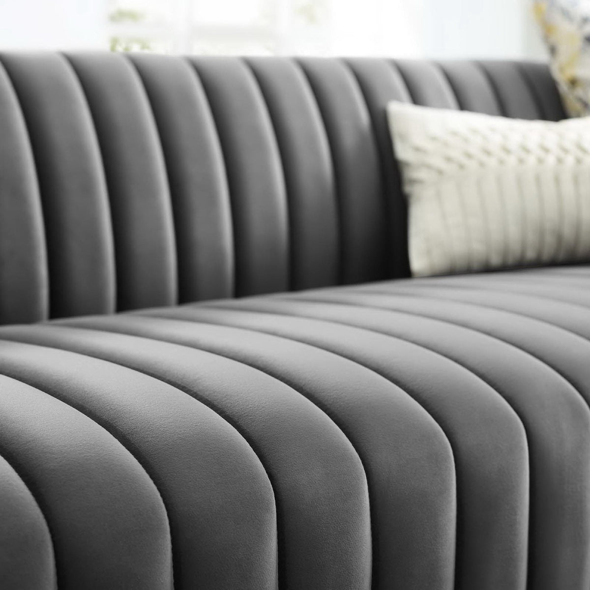 Conjure Channel Tufted Velvet Sofa by Modway, photo 7 of 7