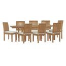 Marina 9 Piece Outdoor Patio Teak Dining Set by Modway by HouseOfZazla
