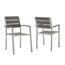 Shore Outdoor Patio Aluminum Dining Armchair Set of 2 by Modway by HouseOfZazla