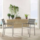 Shore Outdoor Patio Aluminum Dining Armchair Set of 2 by Modway by HouseOfZazla