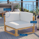 Upland Outdoor Patio Teak Wood Corner Chair by Modway by HouseOfZazla