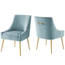 Discern Upholstered Performance Velvet Dining Chair Set of 2 by HouseOfZazla
