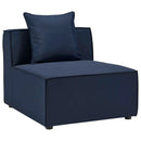 Saybrook Outdoor Patio Upholstered Sectional Sofa Armless Chair by HouseOfZazla