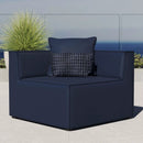 Saybrook Outdoor Patio Upholstered Sectional Sofa Corner Chair by HouseOfZazla