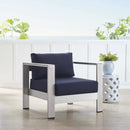 Shore Sunbrella Fabric Aluminum Outdoor Patio Armchair by Modway by HouseOfZazla