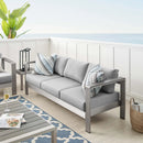 Shore Sunbrella Fabric Aluminum Outdoor Patio Sofa by Modway by HouseOfZazla